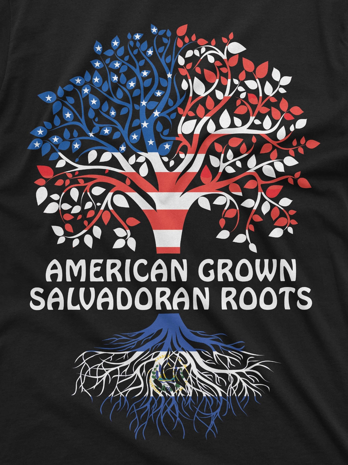 American Grown Salvadoran Roots Shirt El Salvador Shirt El Salvador Flag Tee gallery