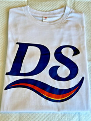 Gorgeous DS Initial Cool Logo Colorful Active T Shirt Men Small 100% Cotton NEW