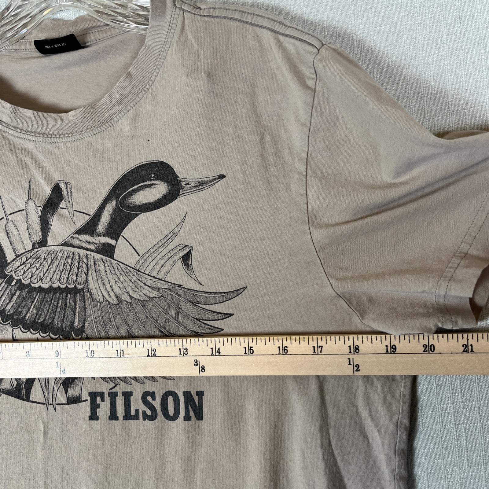 CC Filson Mallard Duck Shirt Size Medium Hunting T Shirt Tiny Holes See Photos gallery