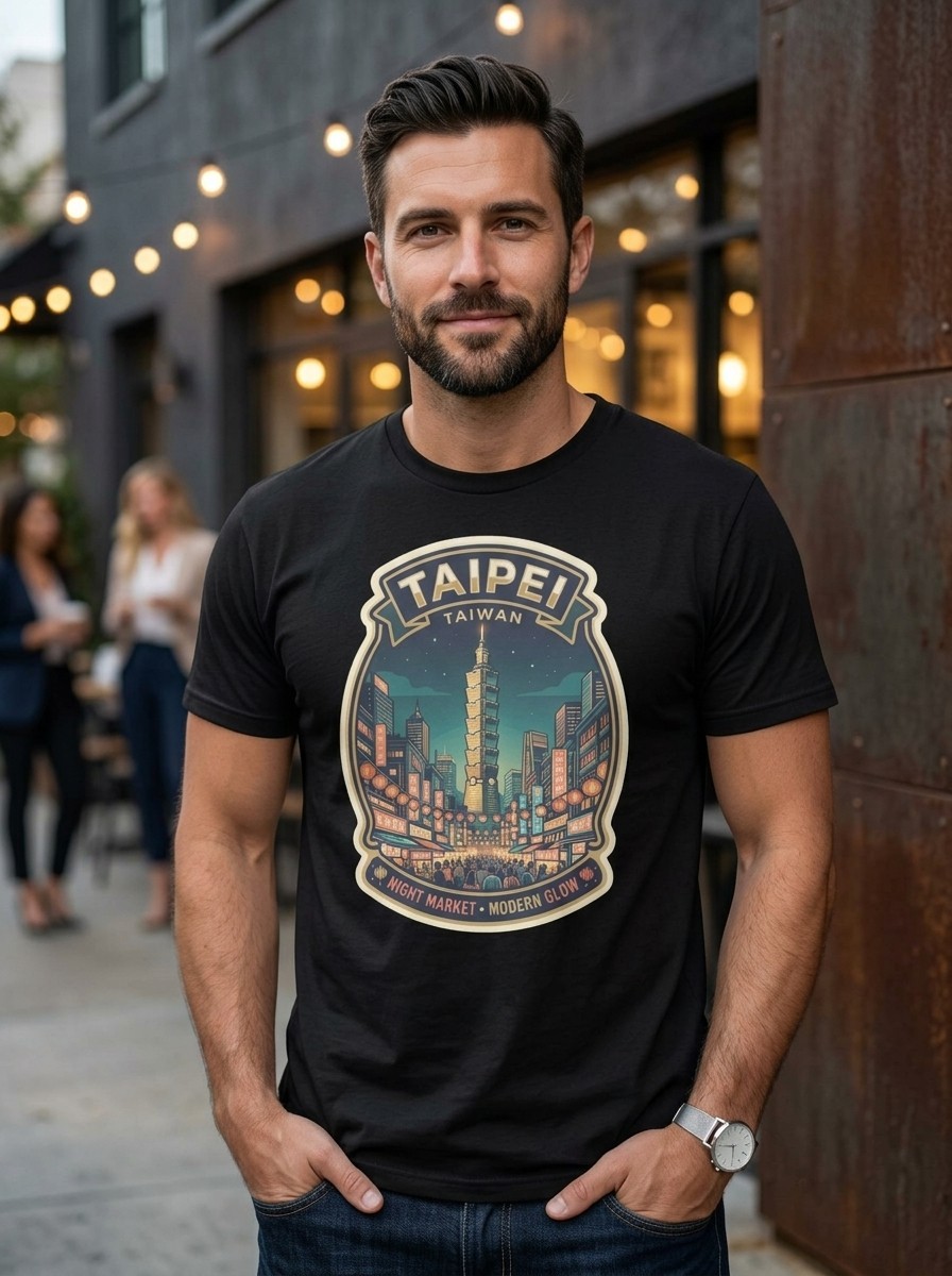 Taipei Taiwan Night Market Graphic T-Shirt Unisex Travel Tee gallery