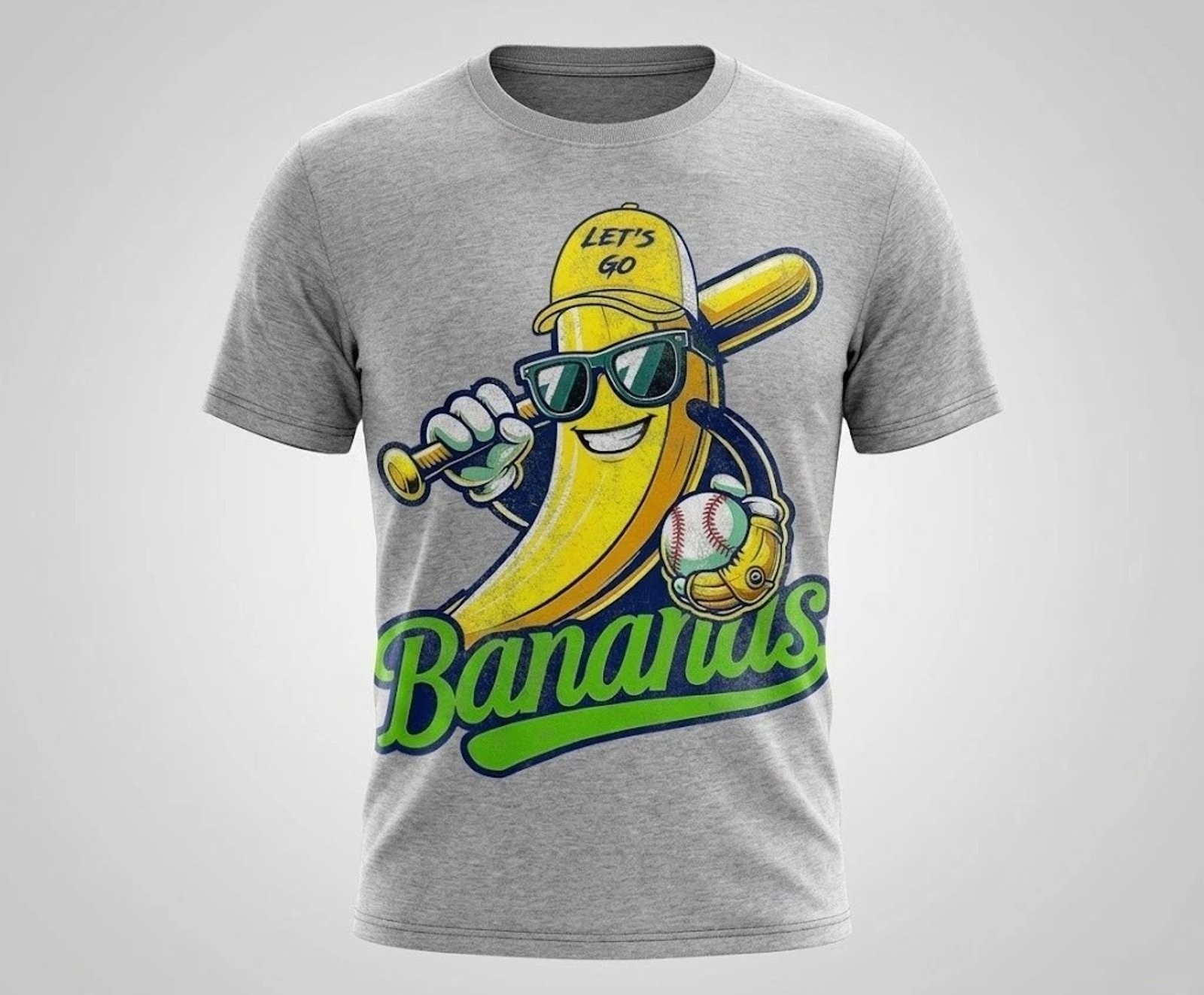 Funny Banana Baseball T-Shirt Cotton Graphic Tee Men gallery