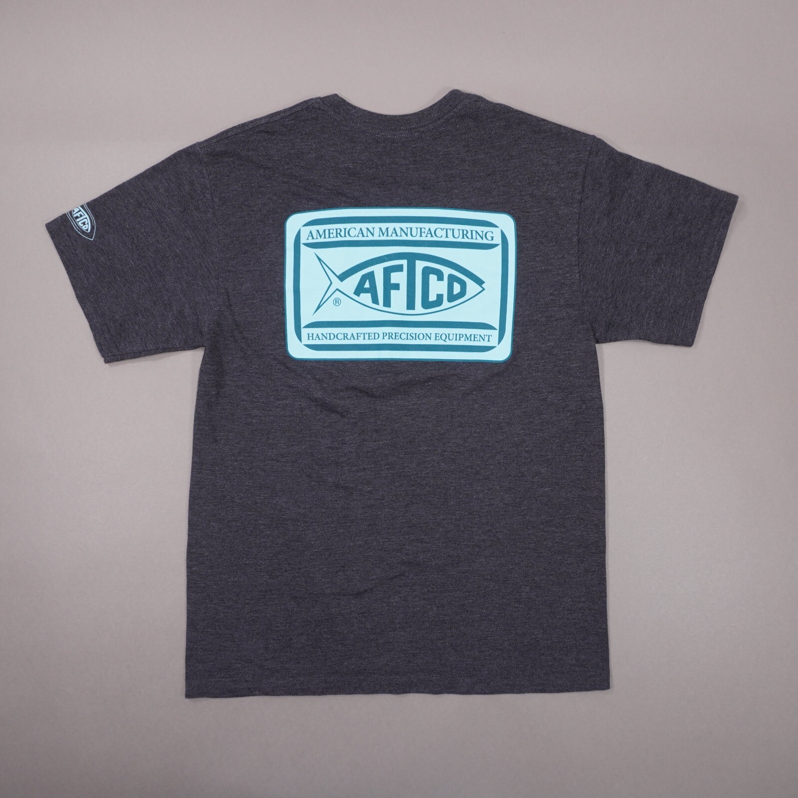 AFTCO American Fishing Tackle Co Logo Short Sleeve T Shirt Mens Small Dark Gray gallery