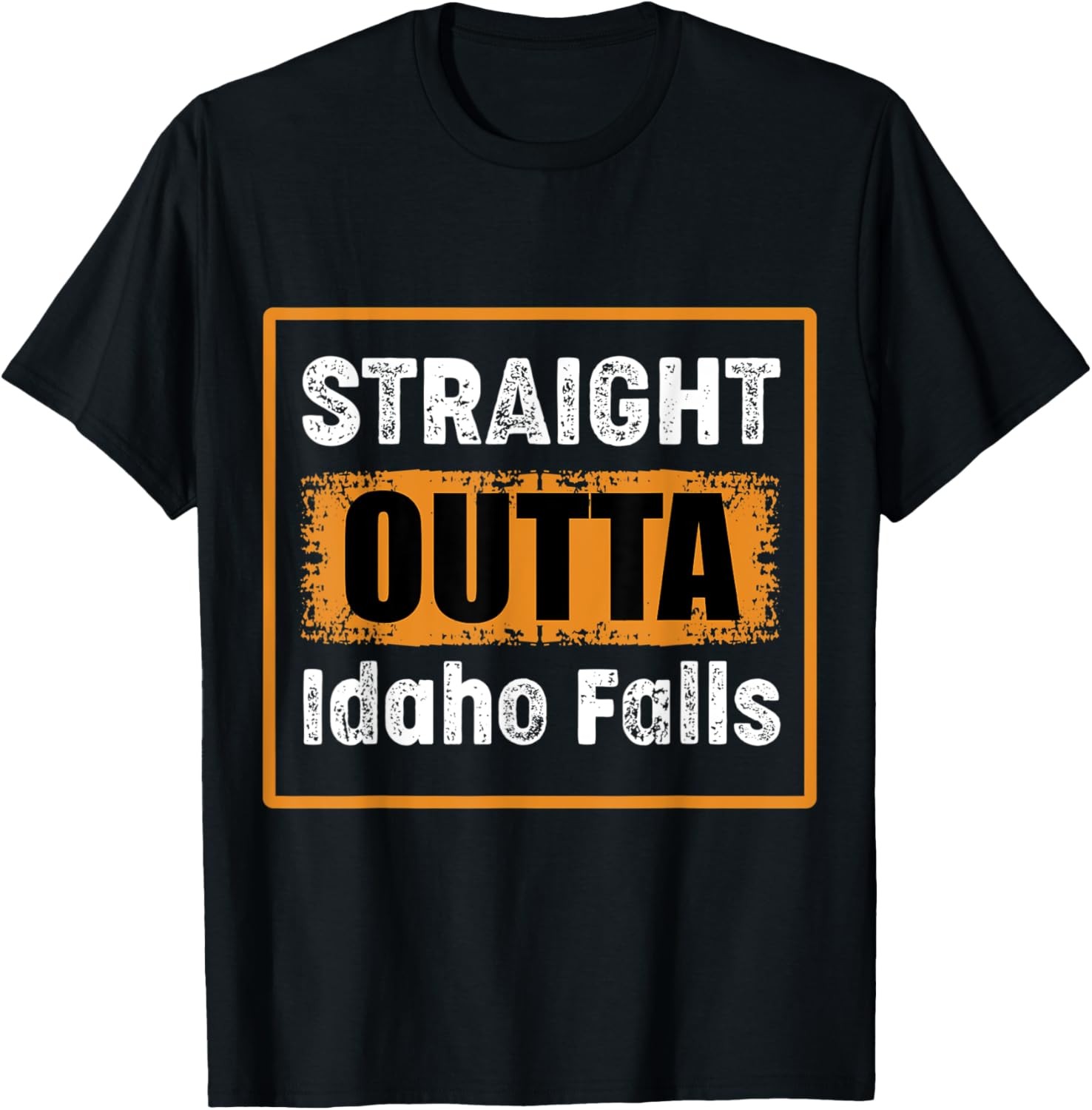 Straight Outta Idaho Falls Idaho USA Retro Distressed Humor T-Shirt gallery