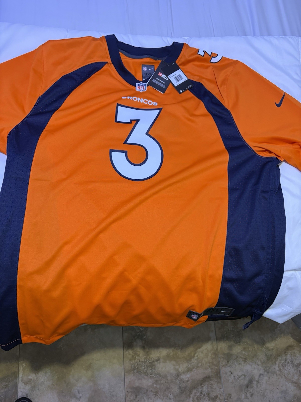 Nike Denver Broncos Russell Wilson Jersey Mens 3XL Orange NEW NFL gallery