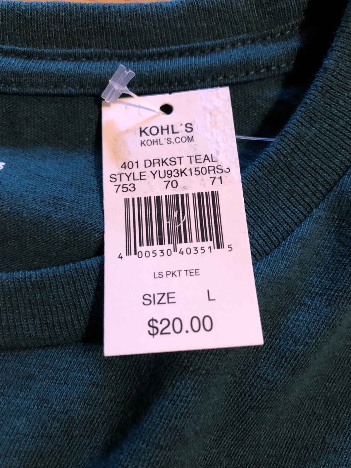 Urban Pipeline LS Tee Shirt Large Green Mens $20 (s-blk-50-21) gallery