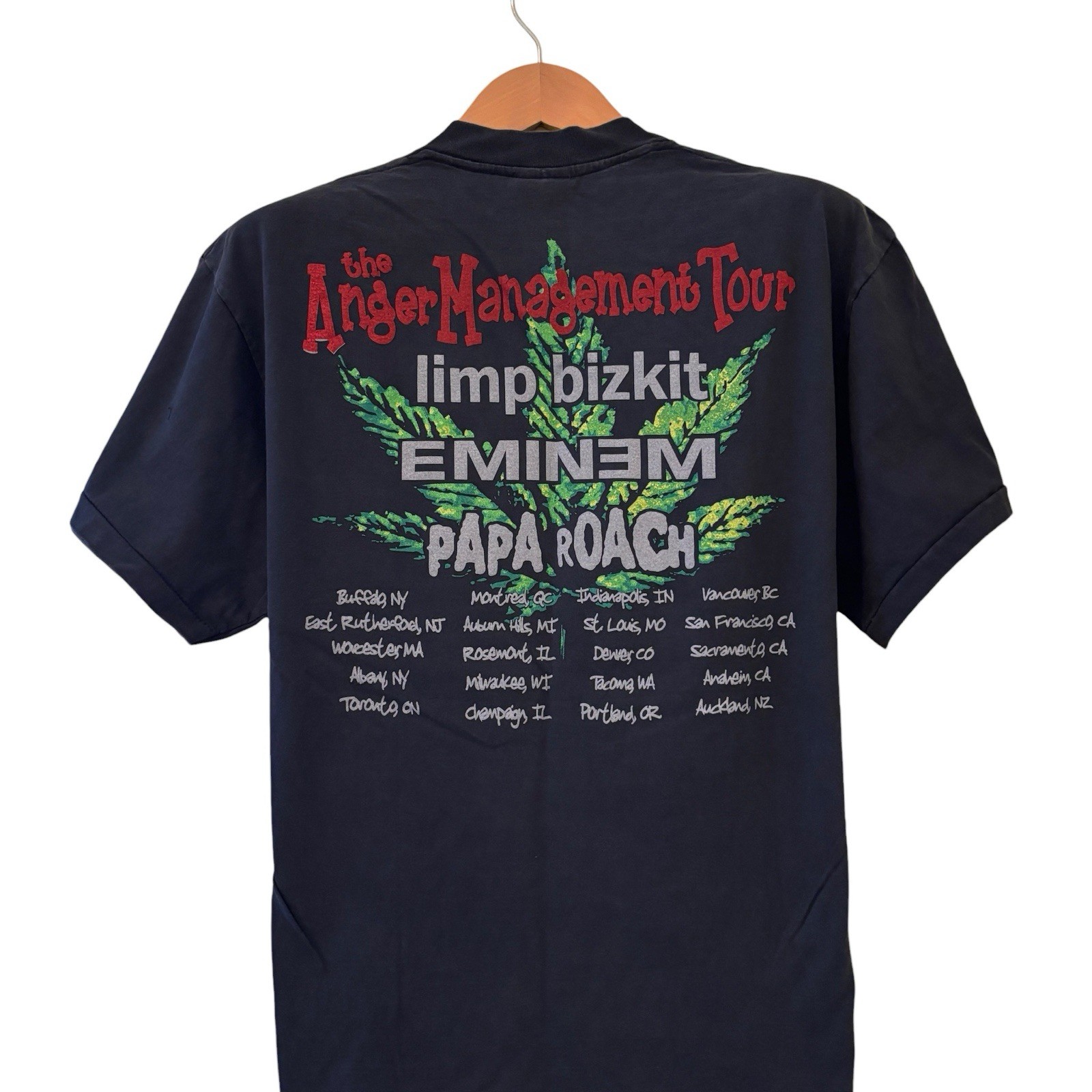 Limp Bizkit Anger Management Tour Eminem Papa Roach Tour T-Shirt Reprint XL gallery