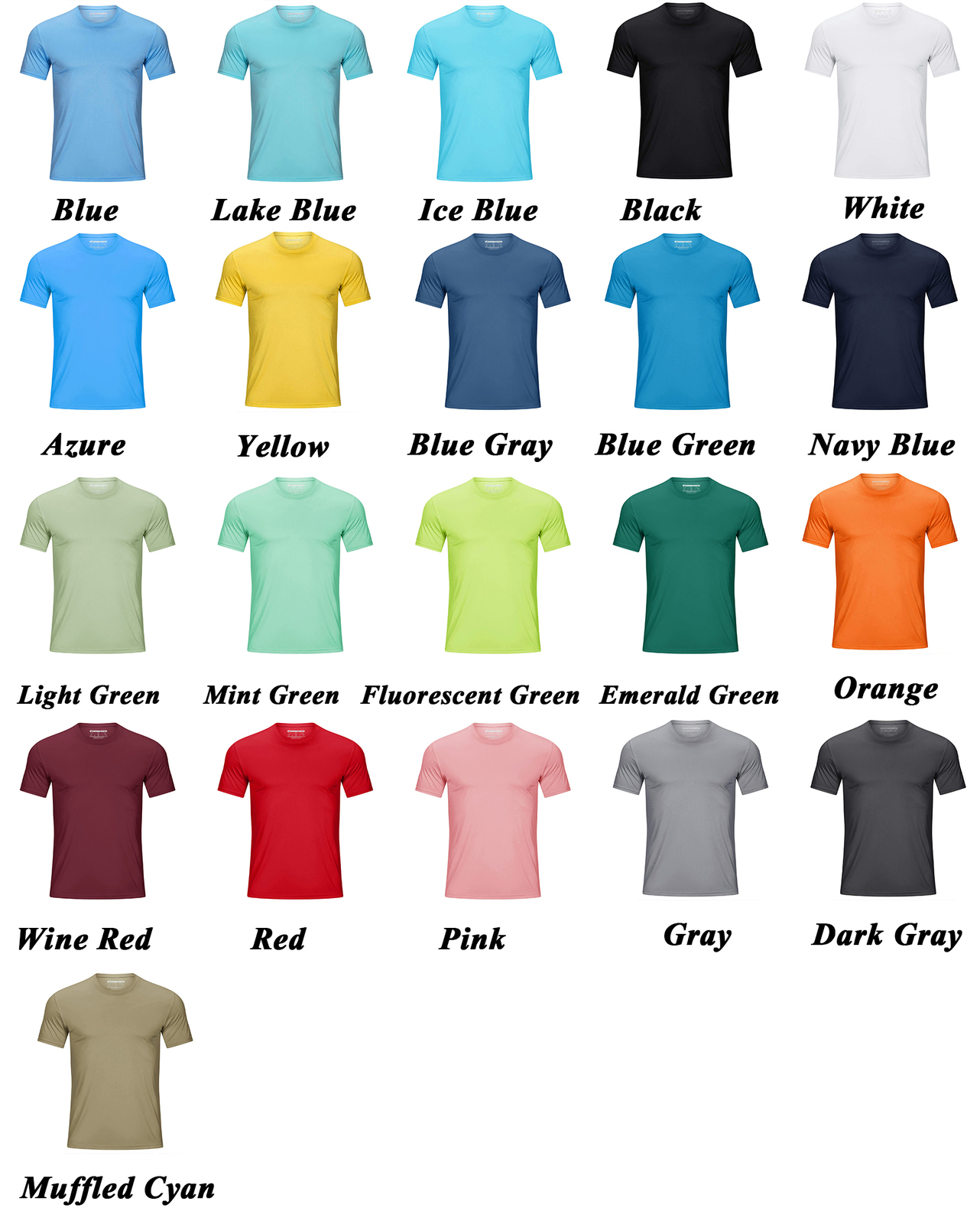 Men's UPF50+ Short Sleeve T-Shirt Quick Dry Running Fishing Performance Tee Tops gallery