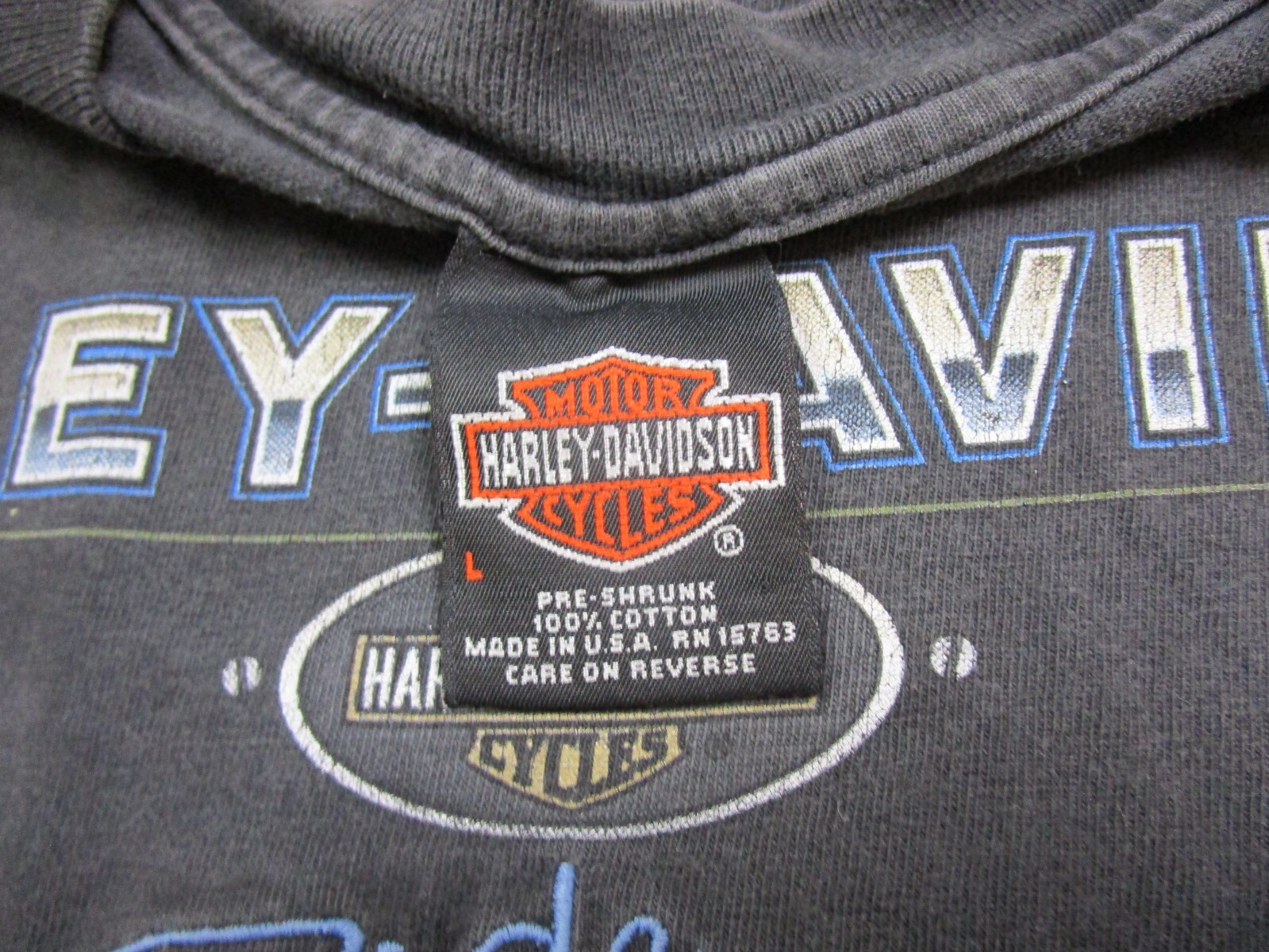 Vintage 1990s Harley Davidson Motorcycles Ride Free Embroidered Ohio T Shirt (L) gallery