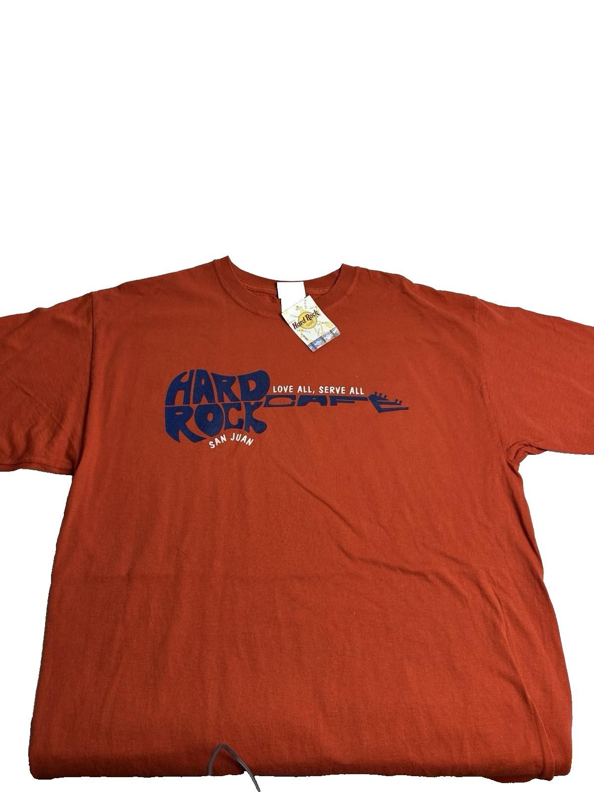 Vintage Y2K Hard Rock Cafe San Juan Puerto Rico NWT T-Shirt Men’s Large L KC