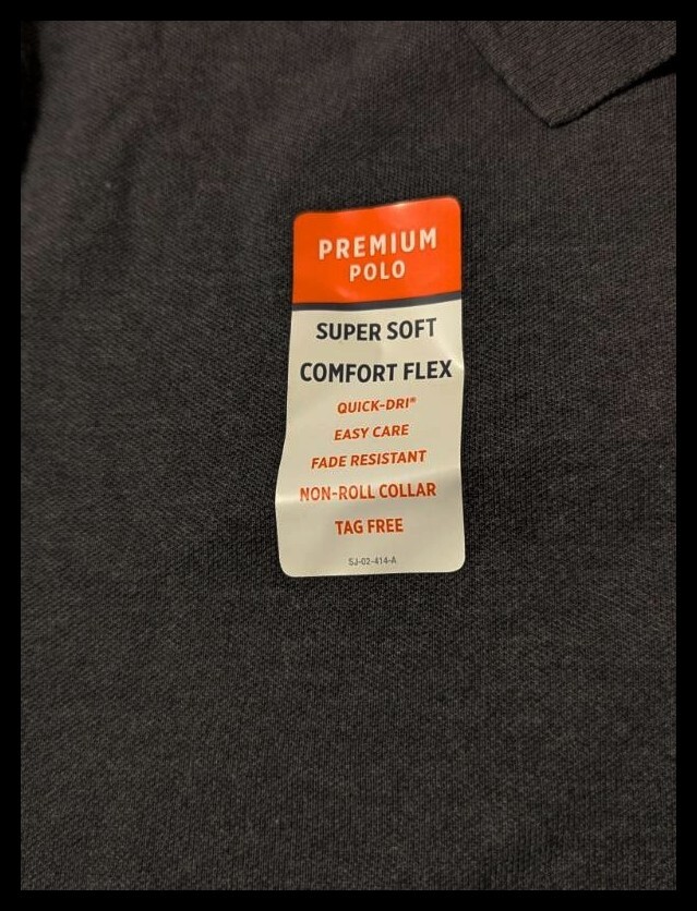 NWT Men's St Johns Bay Super Soft Dark Gray Short Sleeve Polo Shirt M Medium gallery