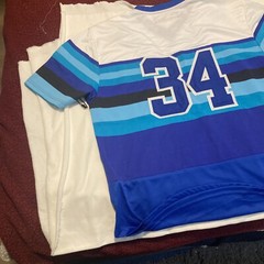 Baseball Jersey Star Multi Blue Size XXL Brand New With Tags