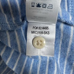 Faherty Shirt Mens Medium Blue Striped Cloud Cotton Henley Long Sleeve Preppy