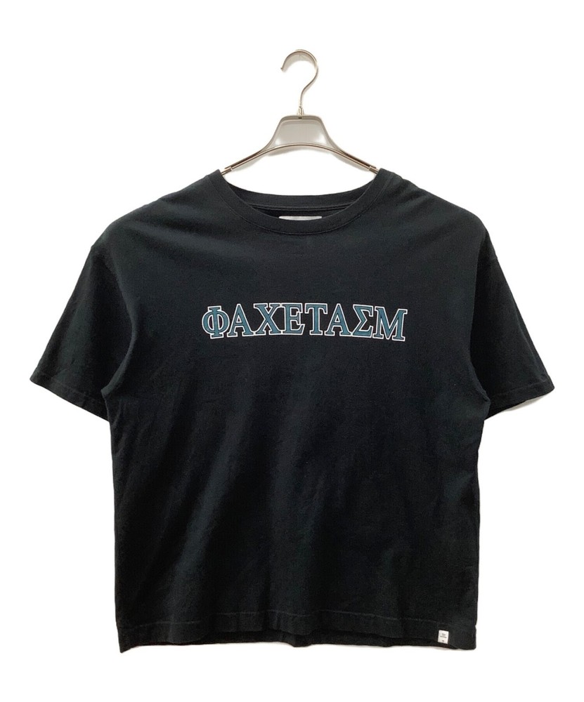 Authentic FACETASM 7BARS BIG TEE 1 Black Men NORK-TEE-U03 #4125
