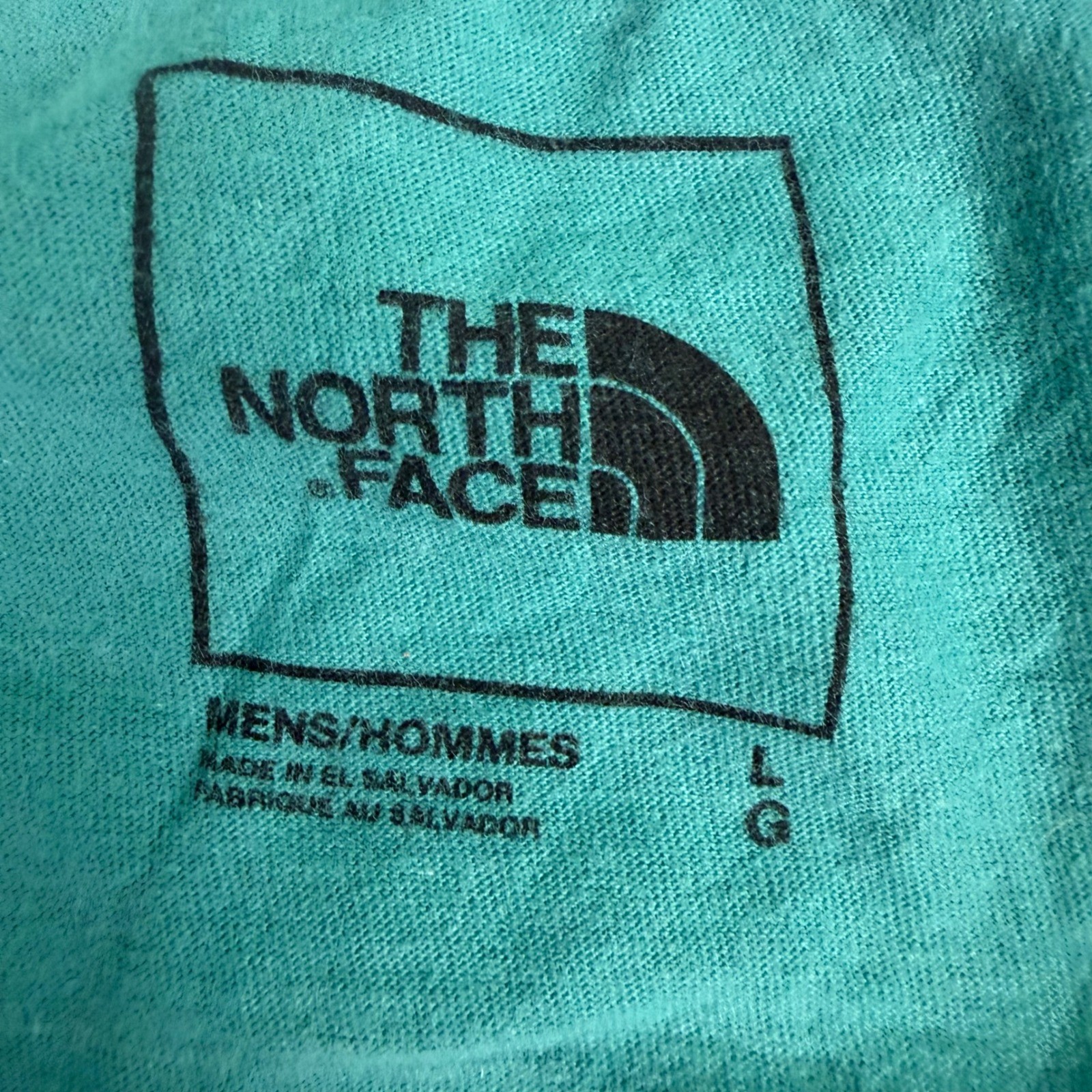 The North Face Mens Box Logo Graphic T-Shirt Teal Green Never Stop Exploring L gallery