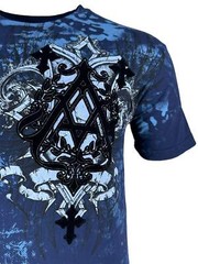 Archaic by Affliction Men’s T-Shirt Helix Biker Cross Y2K S-5XL