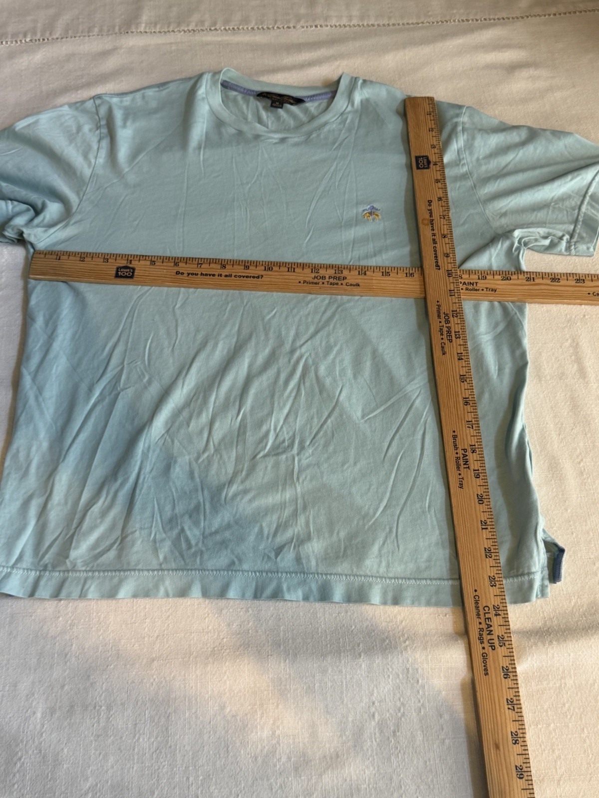 Brooks Brothers Supima Cotton T Shirt Mens Medium Blue Short Sleeve Logo Tee REA gallery