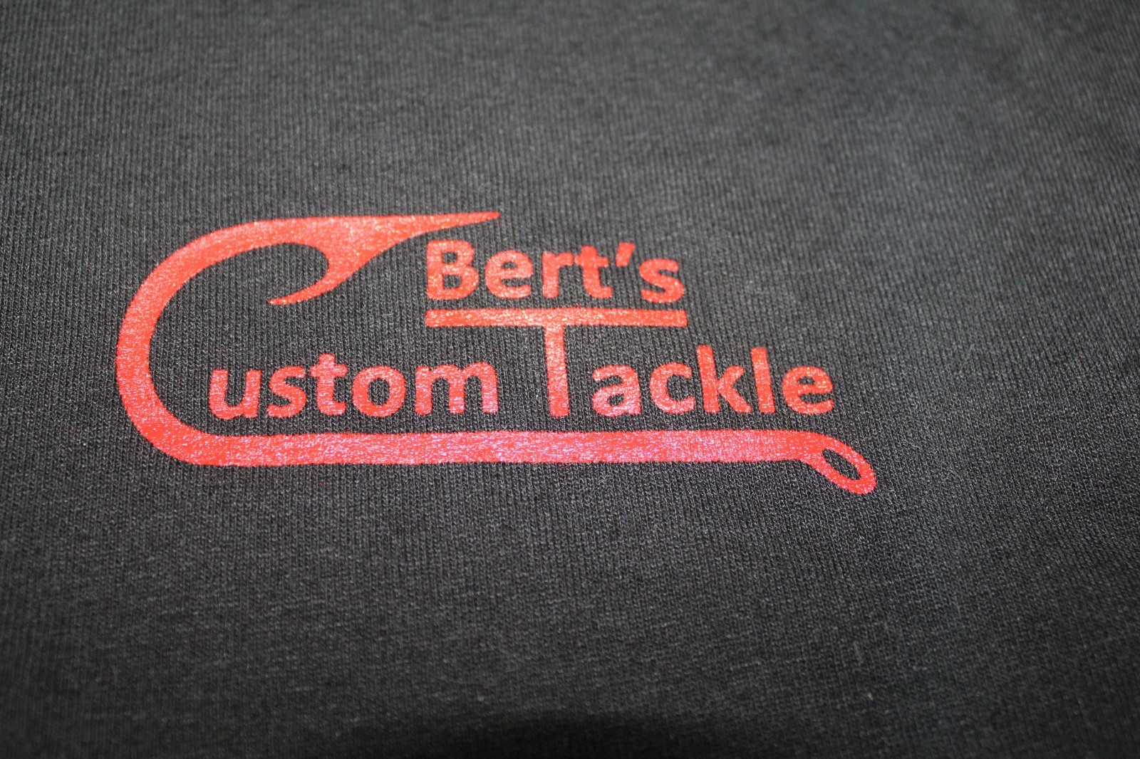 Berts Custom Tackle Black Short SLV 50/50 Poly Cotton Dry Blend Choose Size gallery