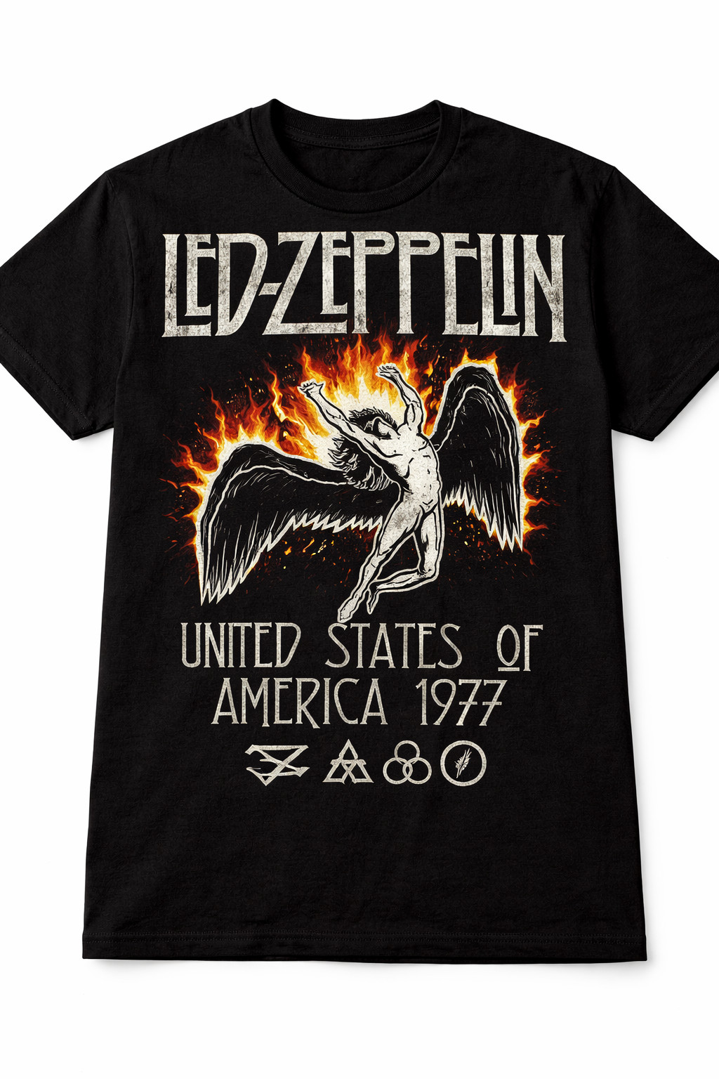 Vintage Classic Rock T-Shirt Black Distressed Band Style Graphic Unisex