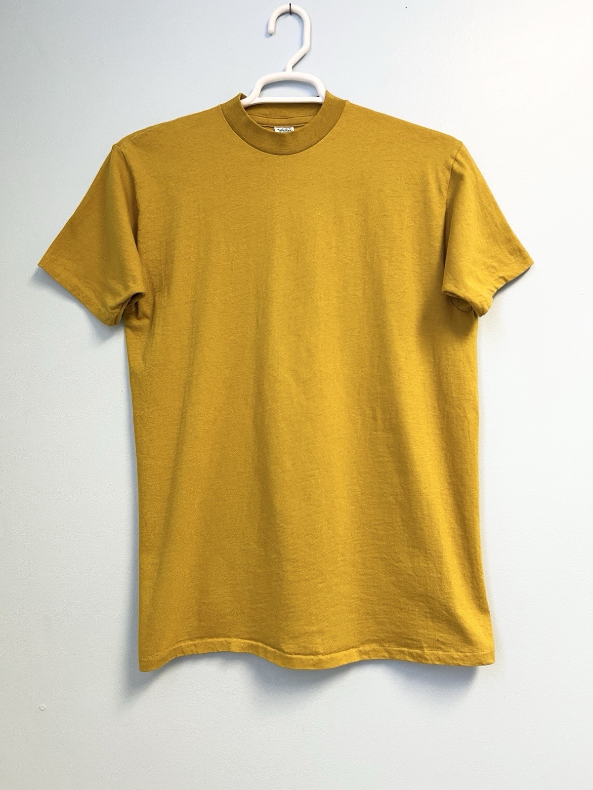 Vintage 70s Jockey Life Sun T Shirt Mustard Yellow Tee Mens XL Made in USA gallery