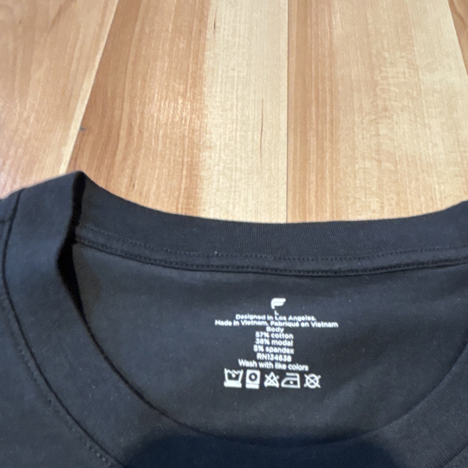 Parallel Black Knit Crew Neck Men's Short Sleeve T-Shirt Cotton Modal Spandex gallery