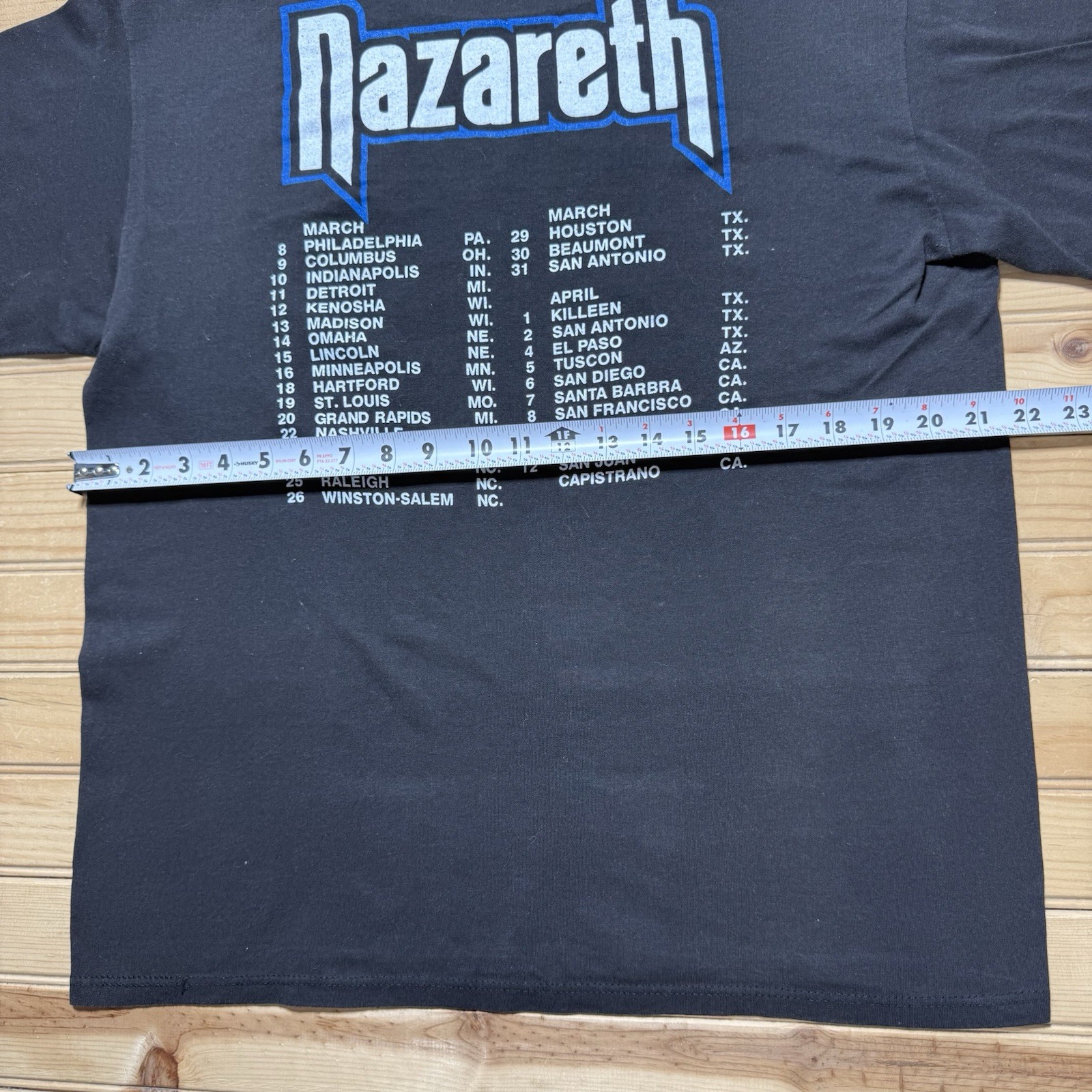 Vintage 80s 1988 Nazareth 20th Anniversary Fox Tour Shirt Size XL Single Stitch gallery