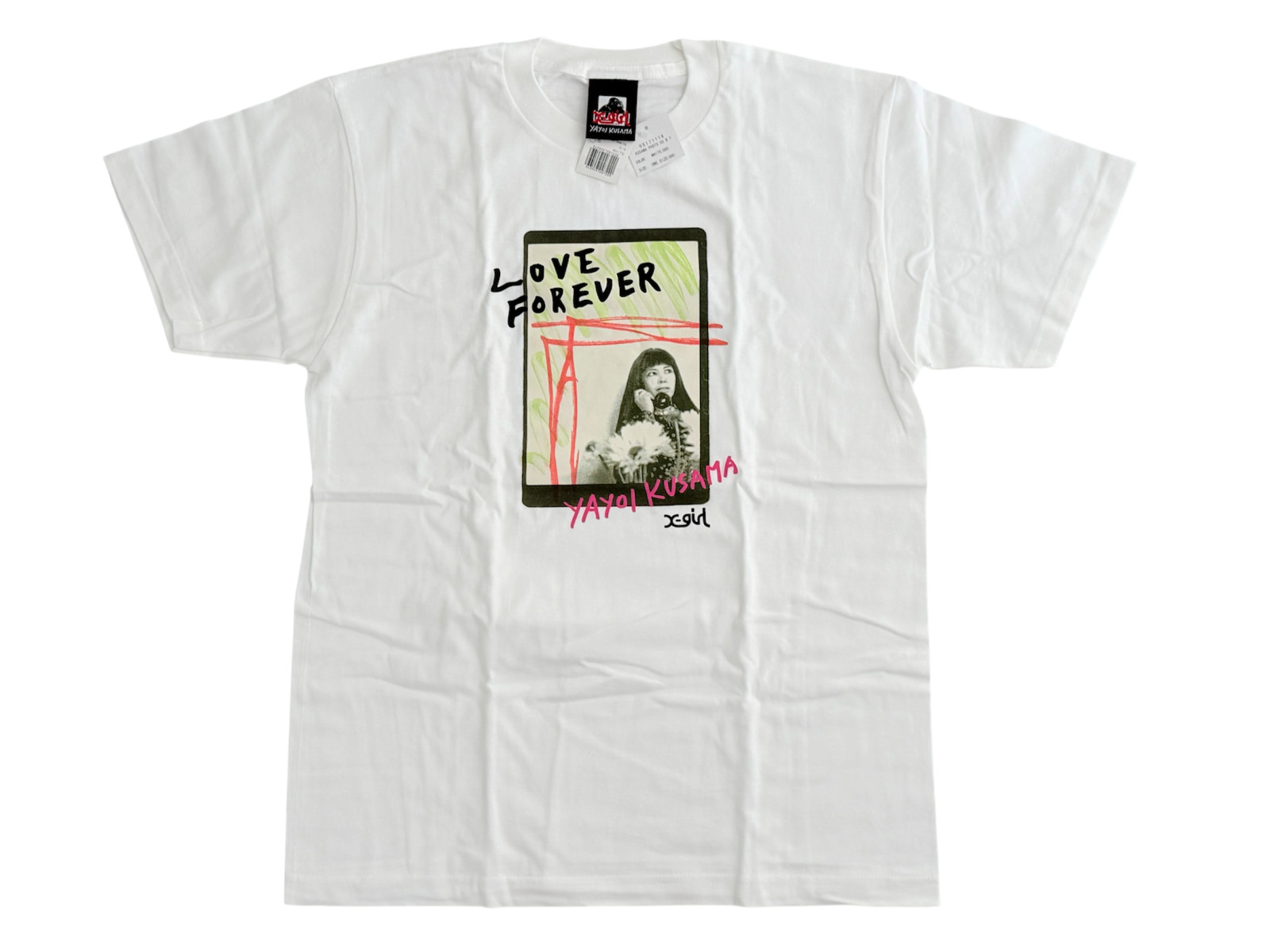 Yayoi Kusama x X-girl Unisex Adults T-Shirt NWT One Size White Japan gallery