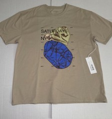 Saturdays NYC Rock Index Relaxed Short Sleeve Graphic Tee Mens Size L