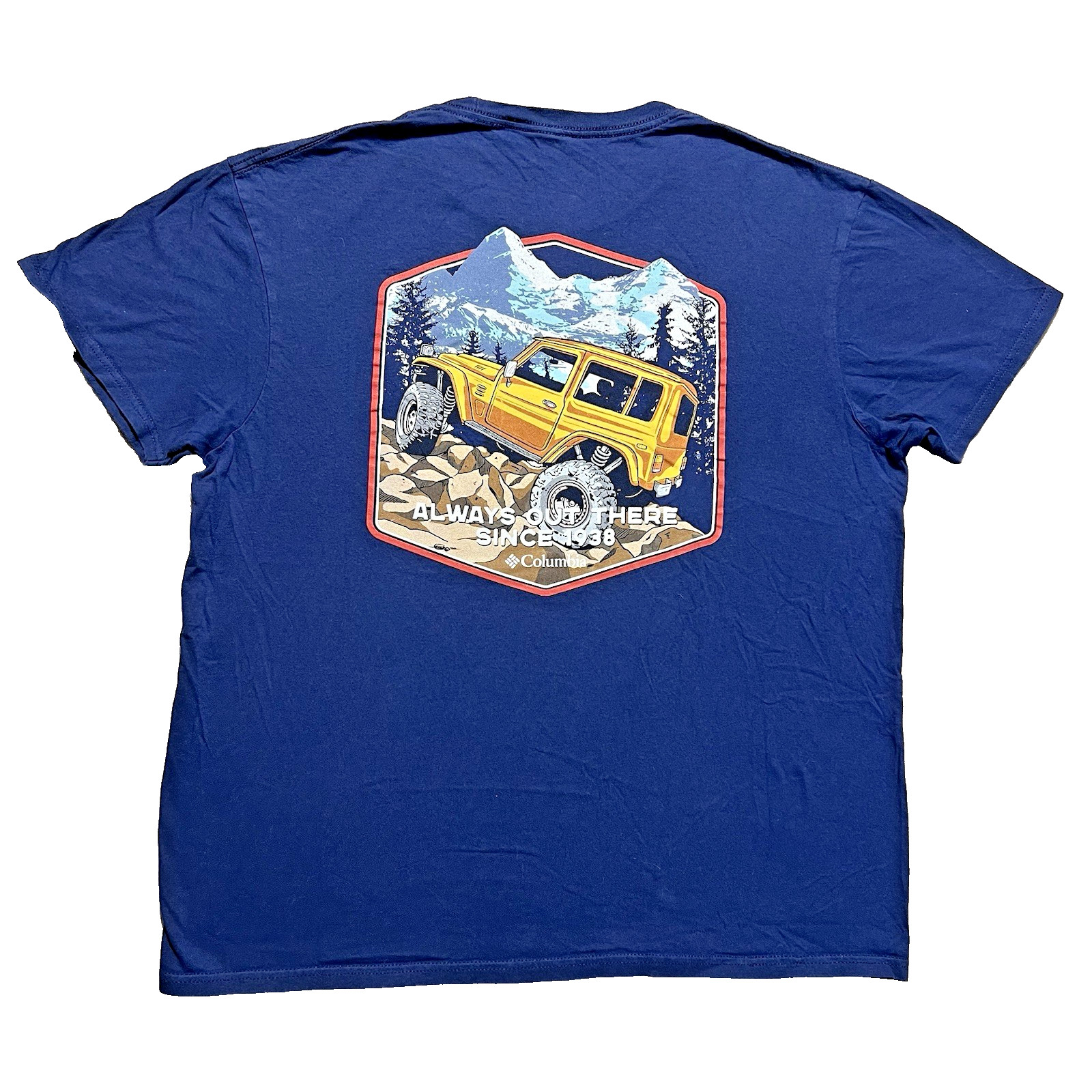 Columbia Sportswear Jeep T Shirt Mens L Outdoor Hiking Back Hit gallery