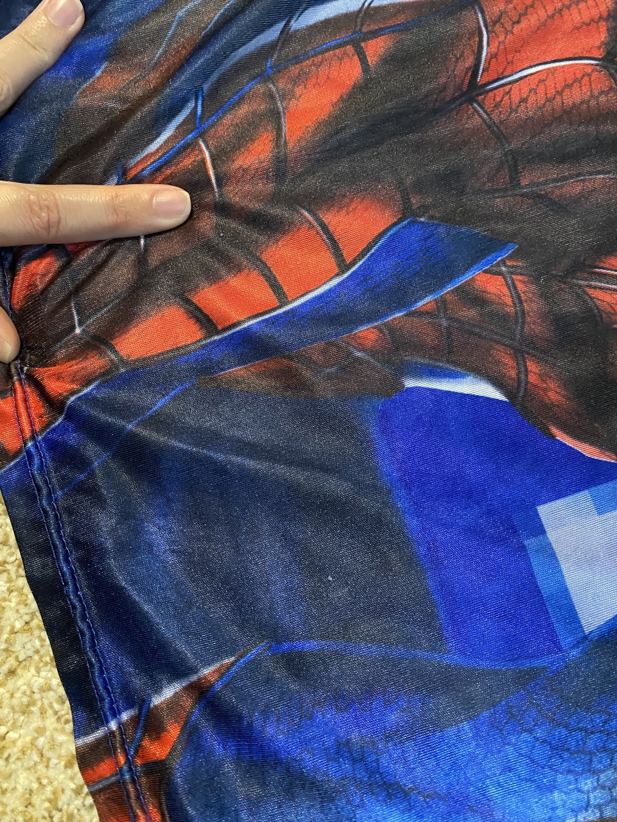 Vtg 2002 Marvel Columbia Spider-Man Movie Promo Blue Polyester Satin T-Shirt gallery