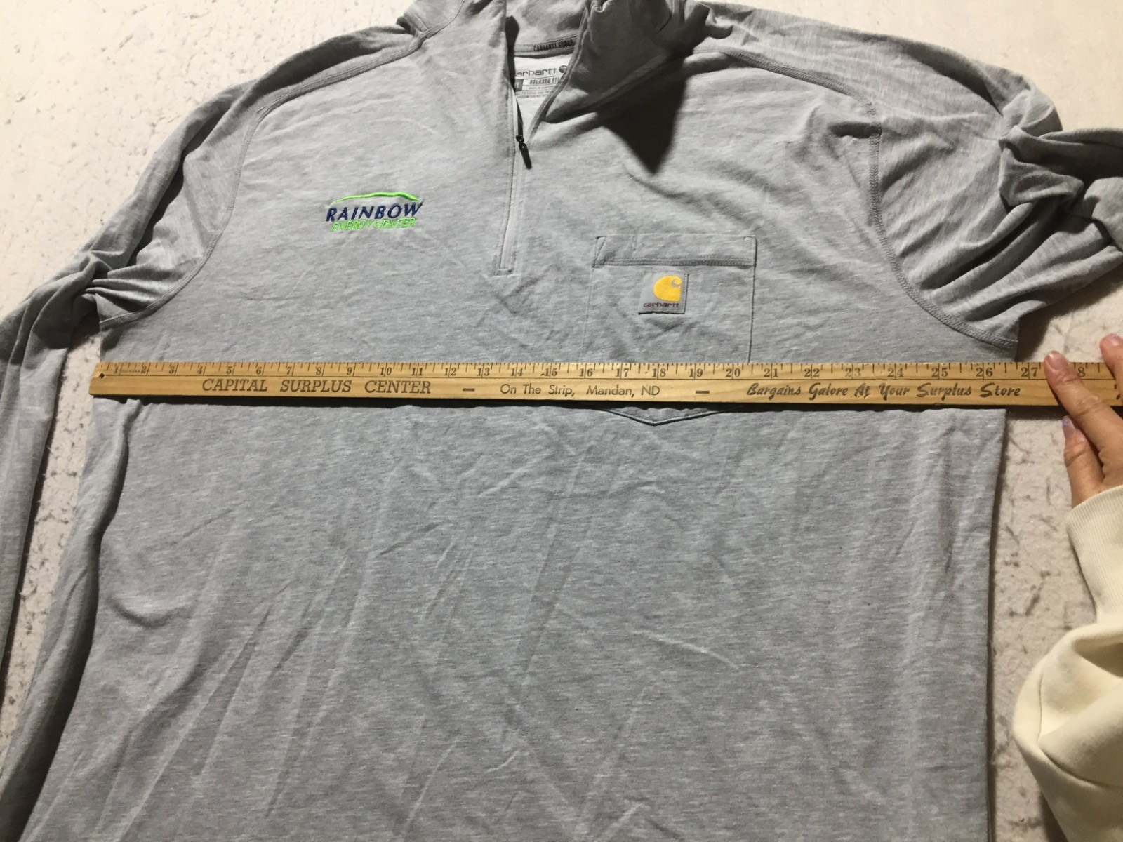 Carhartt Force 1/4 Zip Shirt Mens 2XL Relaxed Fit COMPANY LOGO Long Slv Pocket gallery