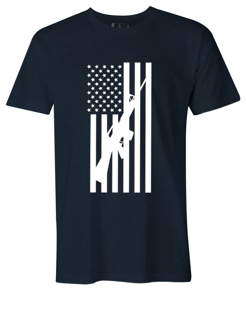 AR15 US Flag 2A Tee - Choose Your Size & Color! gallery