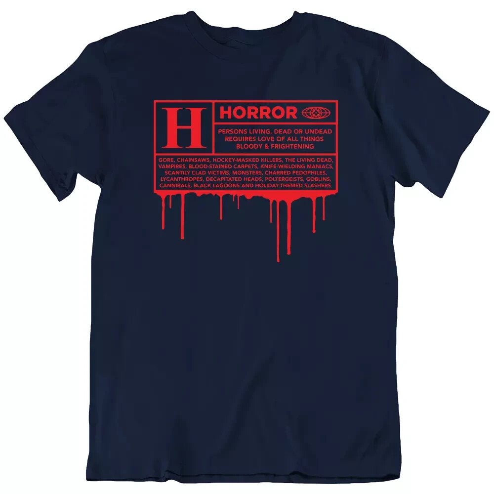Rated H For Horror Scary Funny Movie Fan T Shirt Tee Gift New gallery