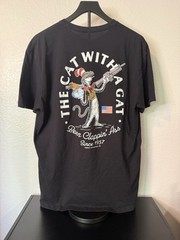 Combat Iron (The Cat With A Gat) Black Athletic Fit XL 60/40 Cotton-Poly Blend