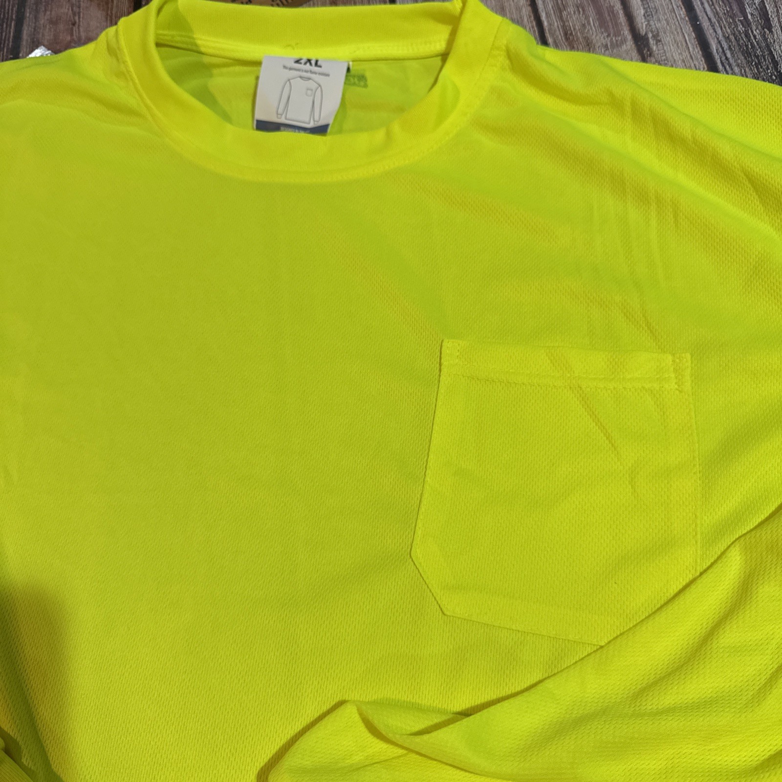 Hi Vis YELLOW Safety T Shirt XXL Fast Drying Long Sleeve JORESTECH gallery