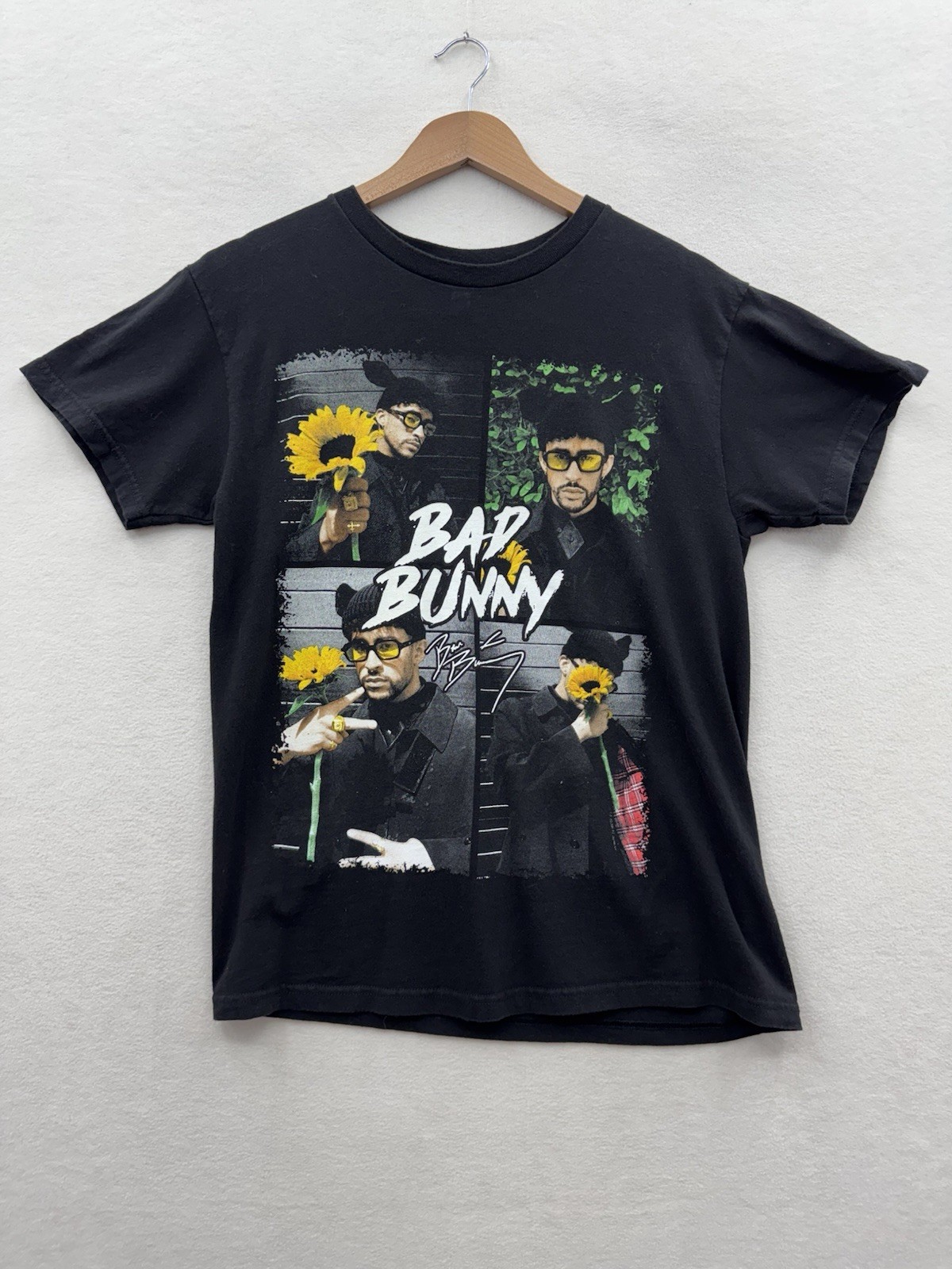 Bad Bunny Medium Tour Merch Black Shirt Benito Rap Tee Band T Puerto Rico