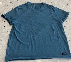 Flag & Anthem Men’s Blue Short Sleeve Tee Shirt With Black Specs Size XL New