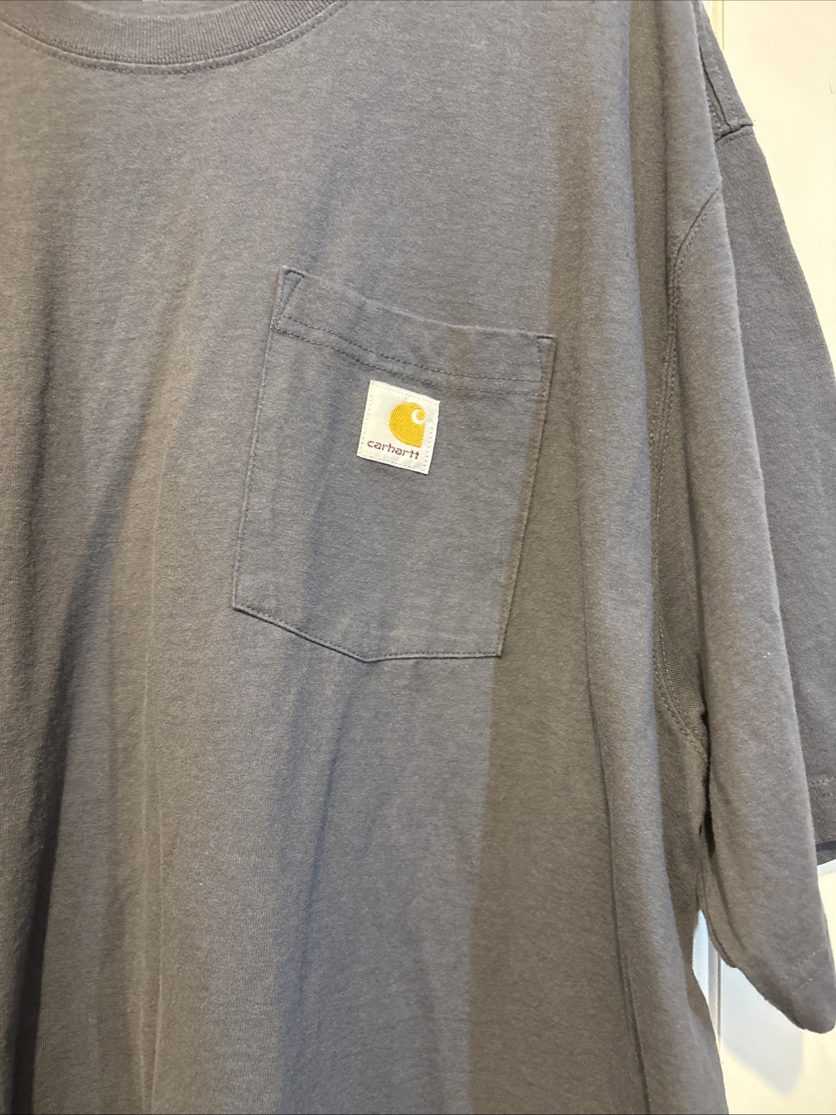 NEW NWOT CARHARTT Pocket T-Shirt Mens 3XL Steel Blue Loose Fit K87 Workwear gallery