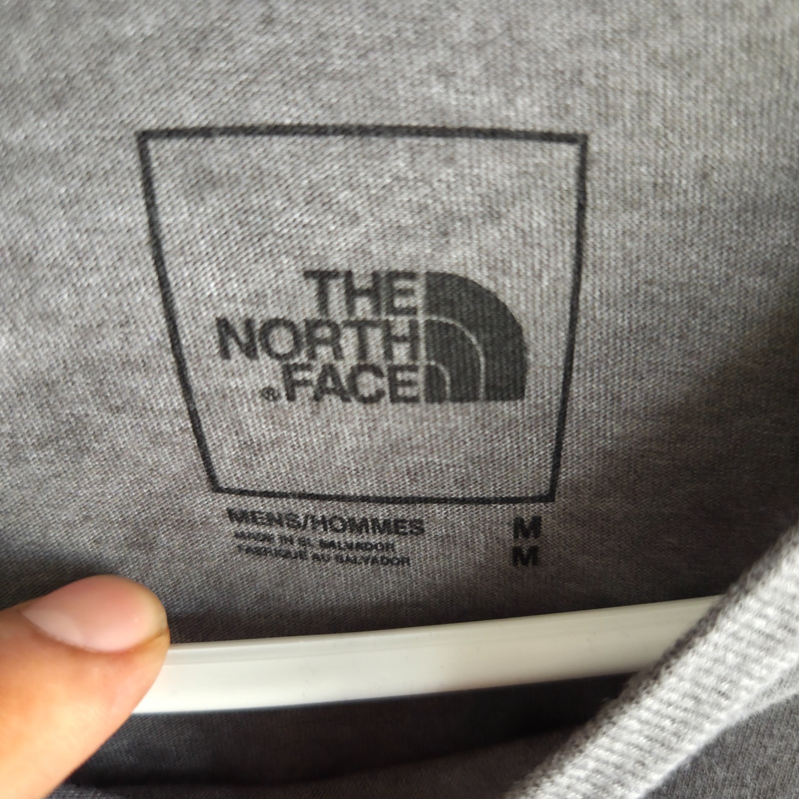 The North Face Shirt Men Medium Gray Long Sleeve Logo Outdoor Casual Tee gallery
