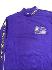 30th Marine Corps Marathon Competitor 2005 Mens S Washington DC Mock Neck