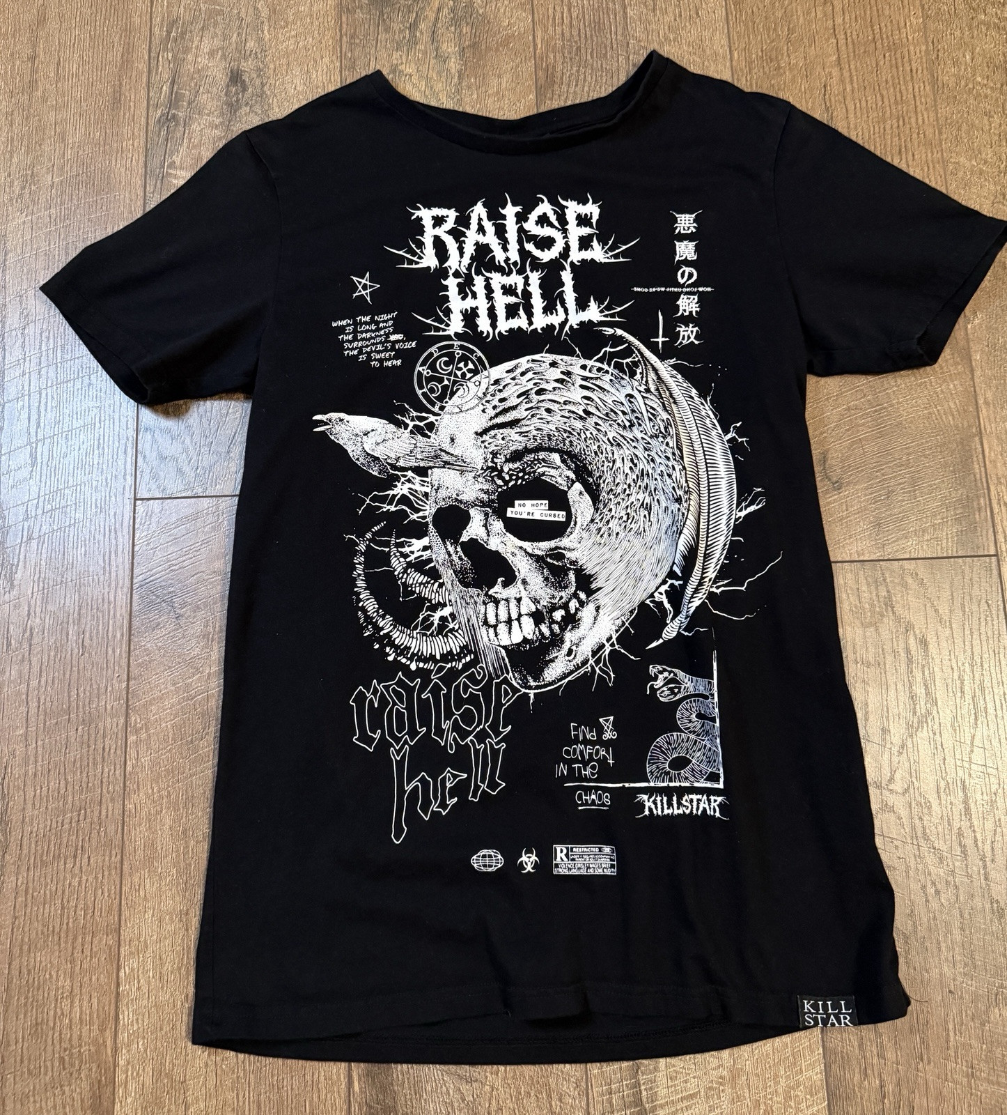 Killstar Raise Hell Black Short Sleeve T-shirt Men’s Sz L gallery
