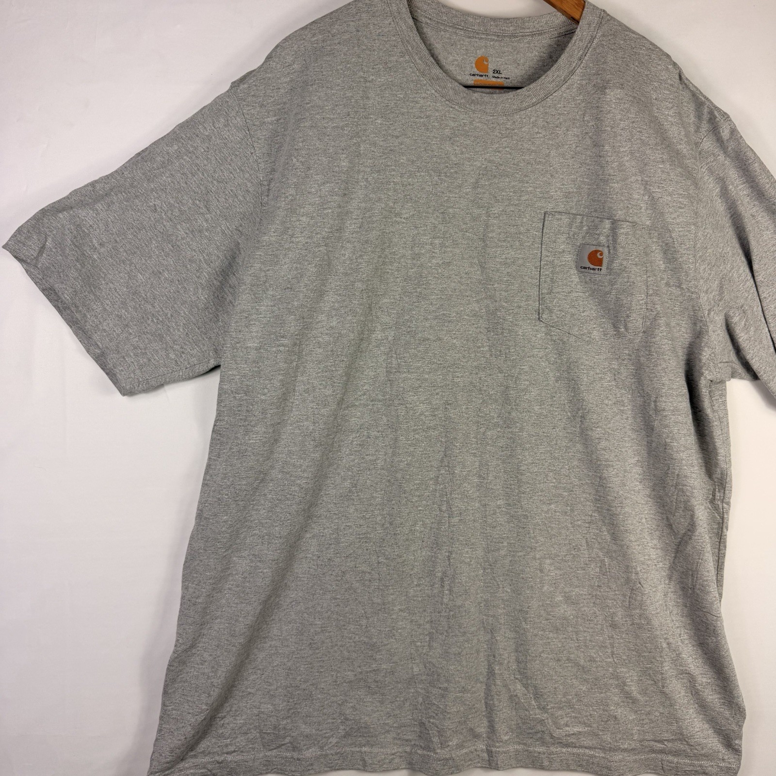 Carhartt T-Shirt Men's 2XL Original Fit Gray Short Sleeve Pocket Tee 100% Cotton gallery