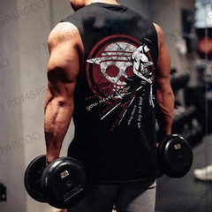 new One Piece Anime Luffy Peripheral Printed Pure Cotton Tank Top2025 Fitness