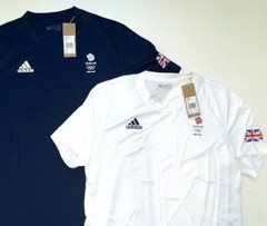 Adidas Training Shirt Team GB Tech Olympic Jersey White Blue XS S M L XL 2XL 3XL