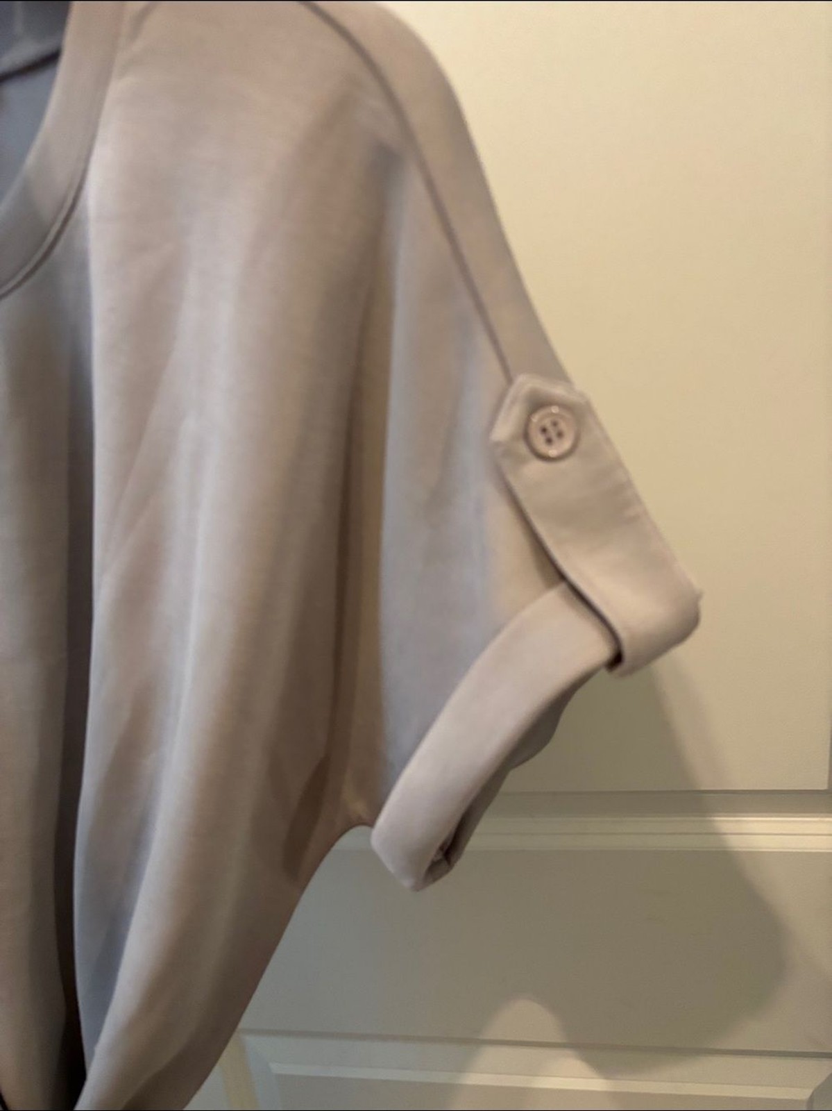 Cable & Gauge Women’s Crew Neck Tie Dress Size Large- Light Gray gallery