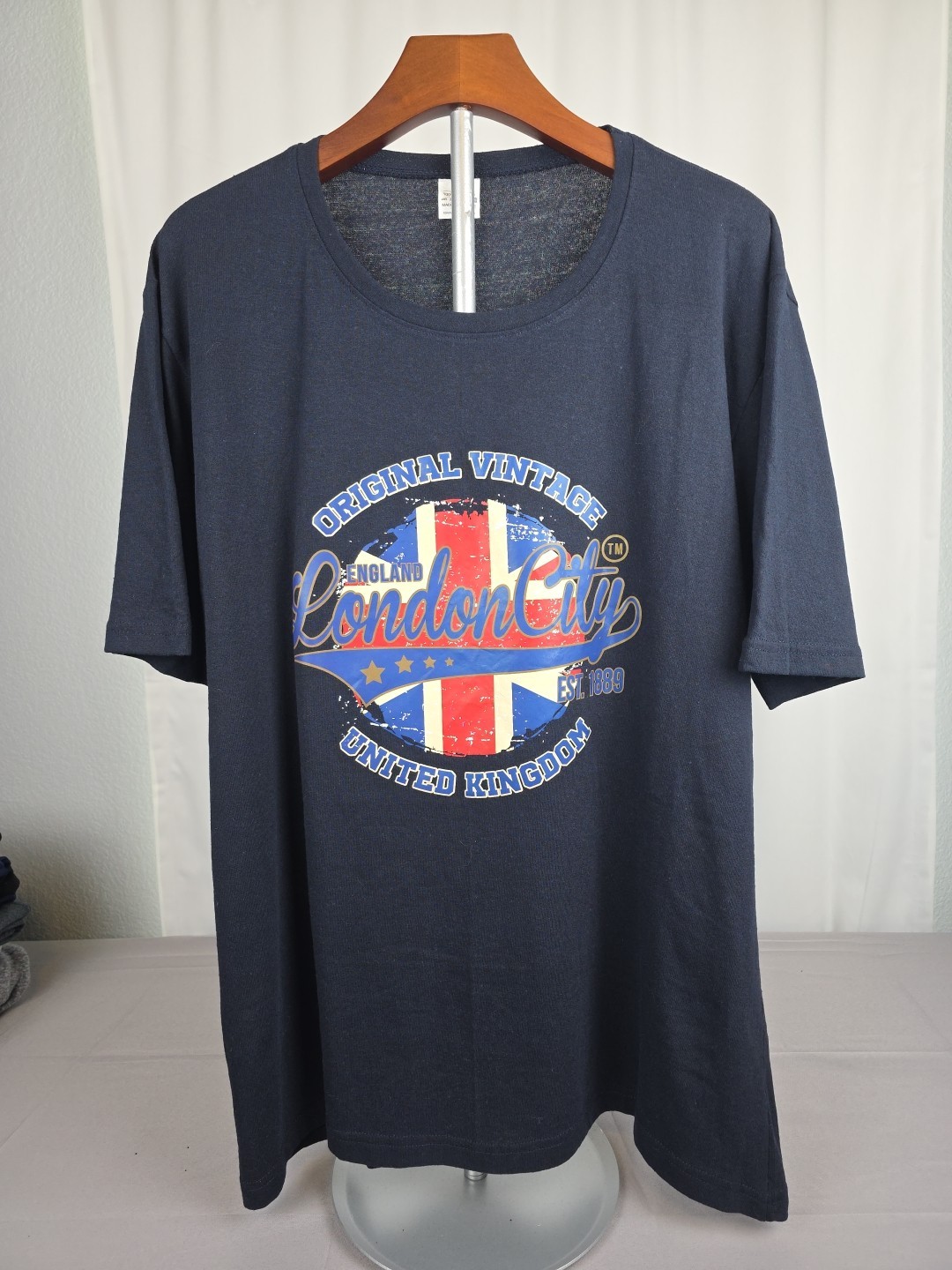 Original Vintage London City United Kingdom Navy S/S 2XL Tee Destination Travel gallery