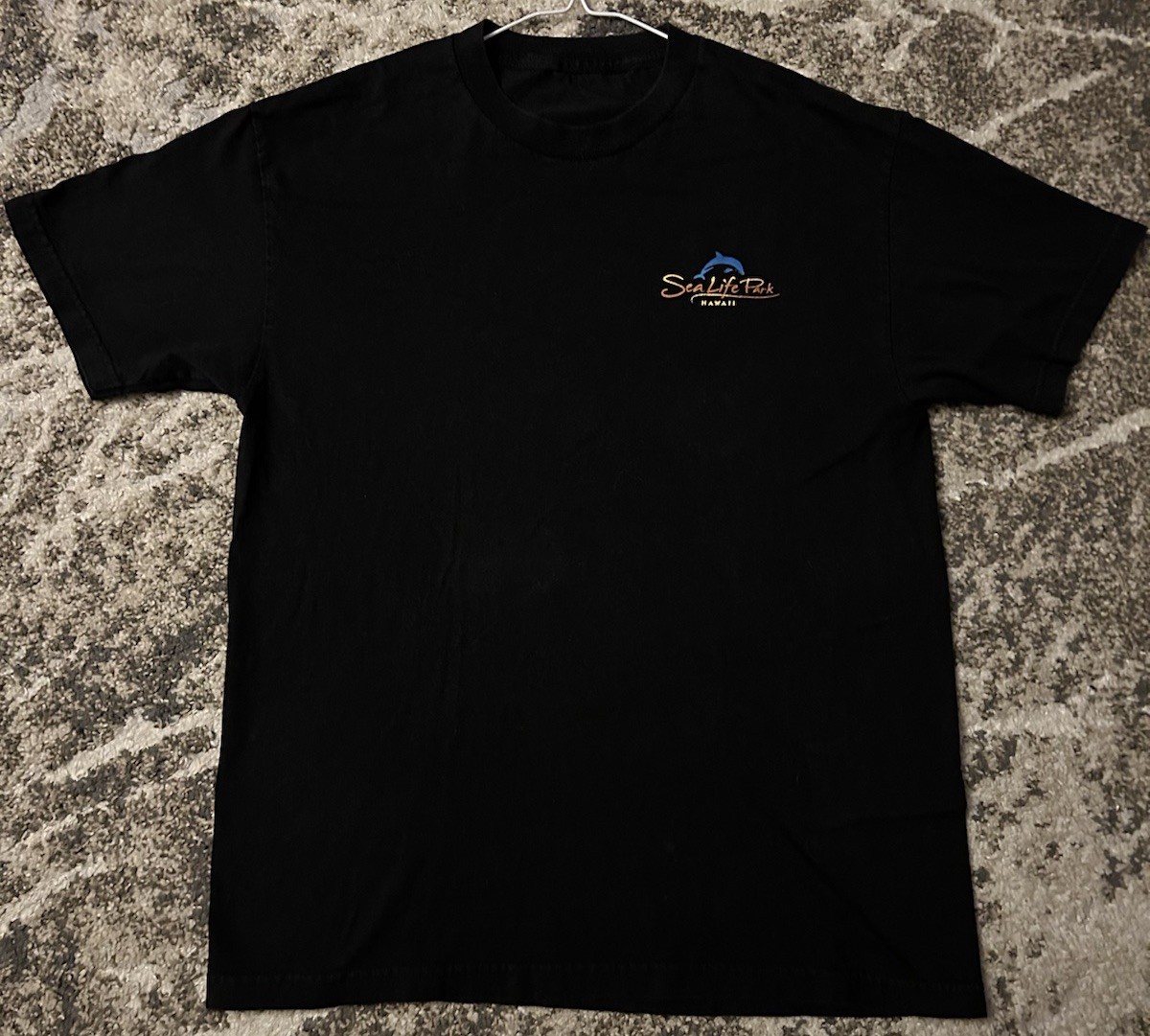 VTG Sea Life Park Hawaii Shirt Dolphin Double Sided XL Black Y2K No Tag gallery
