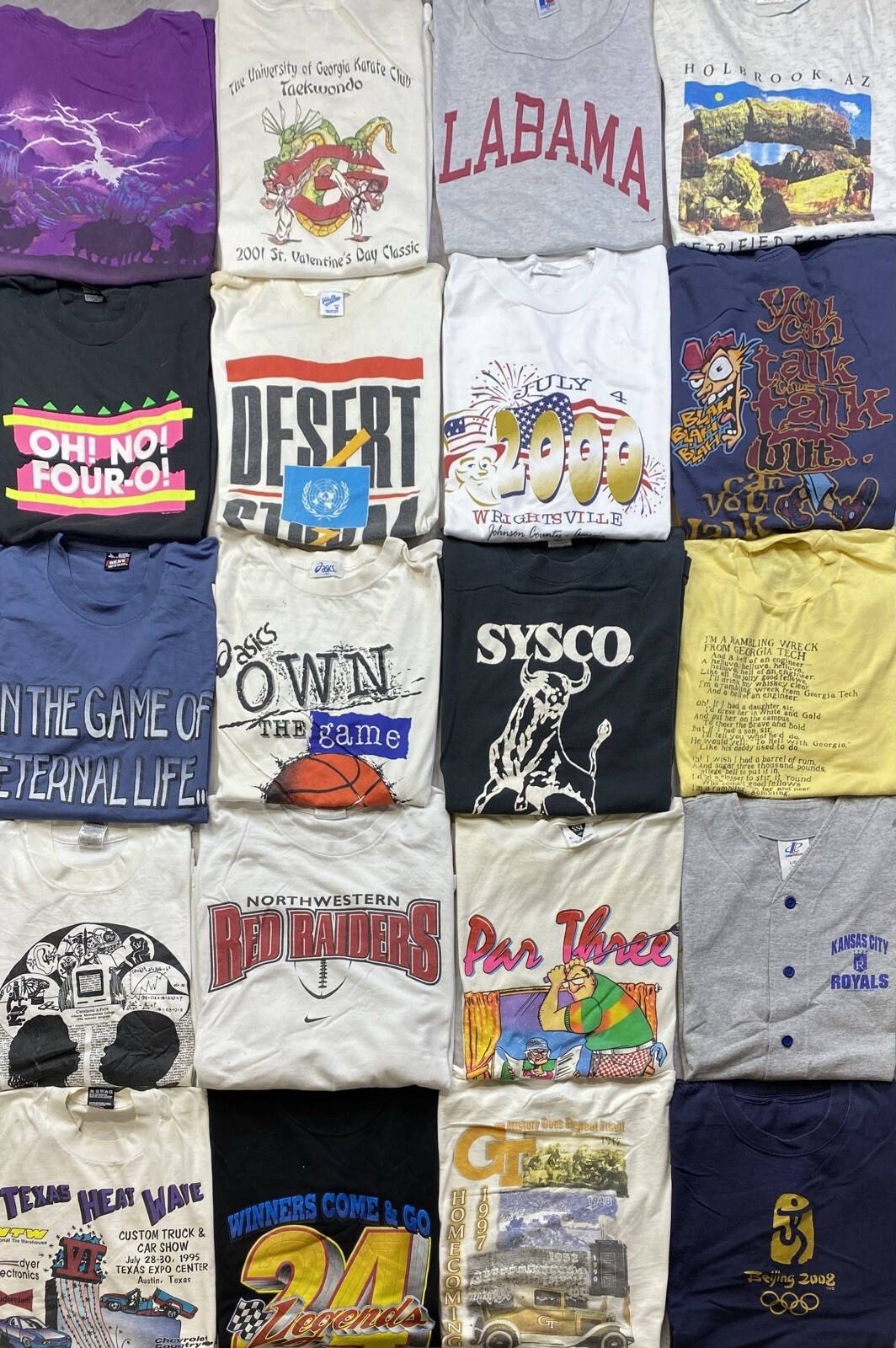 Vintage Graphic shirts Lot Of 20 Promo Funny Cartoons Sport Destinations Mix Szs