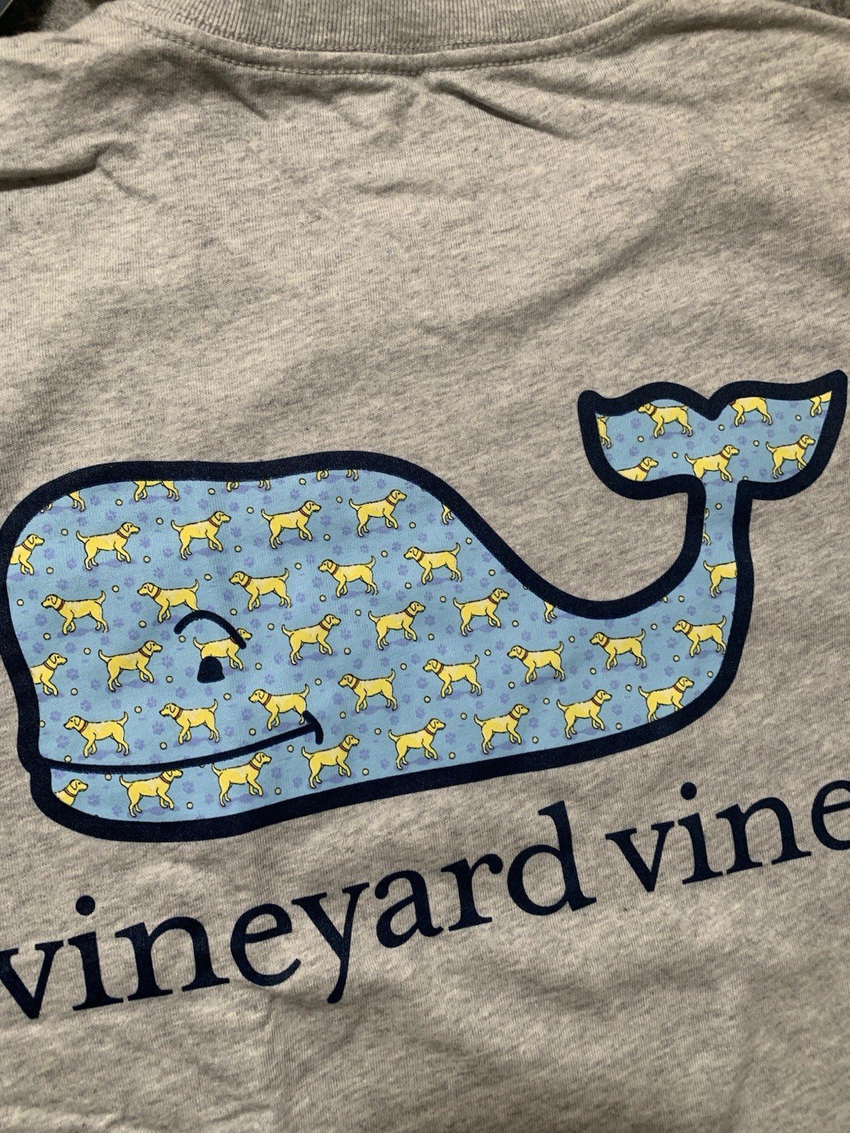 Vineyard Vines Men's Golden Retriever Dog Whale Gray T-Shirt Size Large NEW NIP gallery
