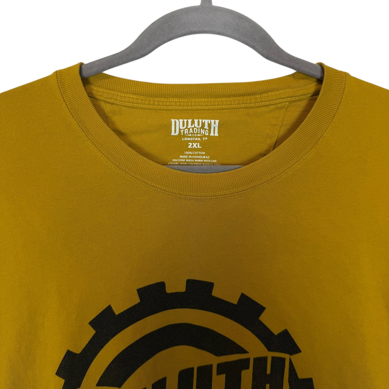 Duluth Trading Company Longtail T Shirt Men 2XL Mustard Duluth Gear Logo Graphic gallery