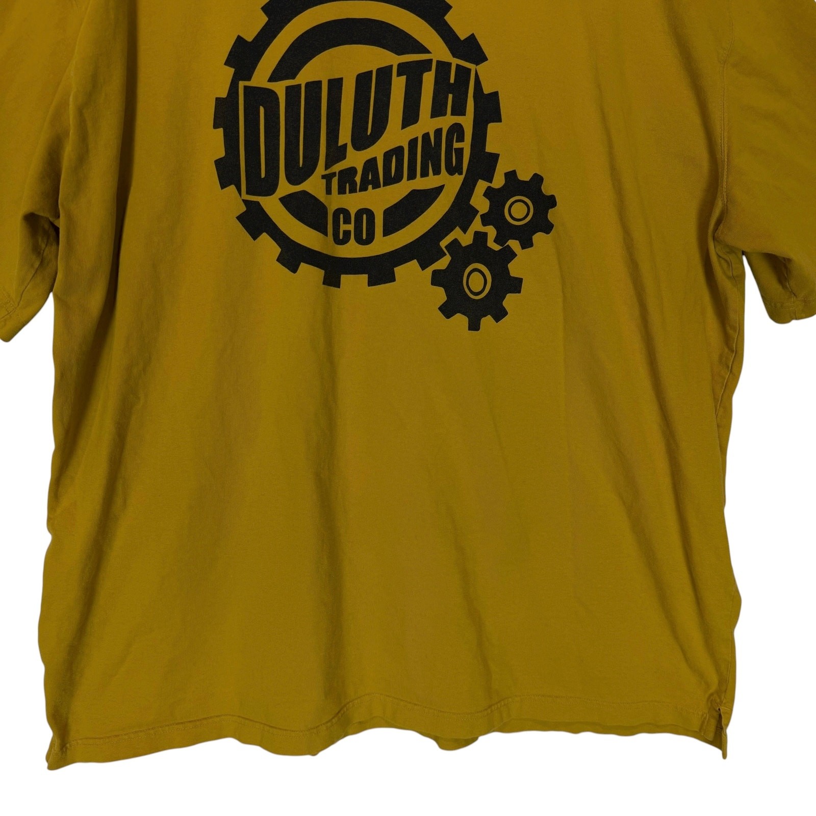 Duluth Trading Company Longtail T Shirt Men 2XL Mustard Duluth Gear Logo Graphic gallery